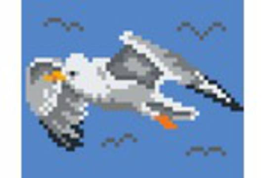 Seagull One [1] Baseplate PixelHobby Mini-mosaic Art Kit